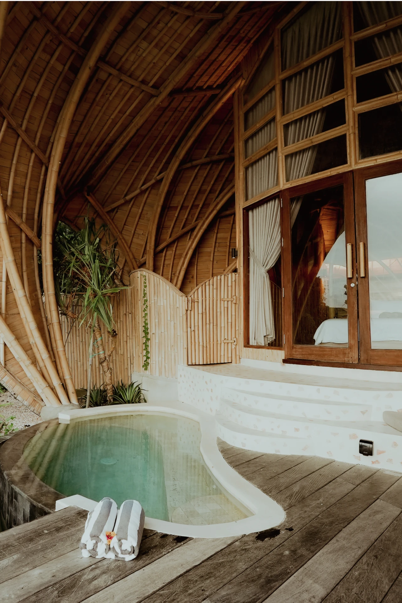 bamboo pool bathroom bedroom