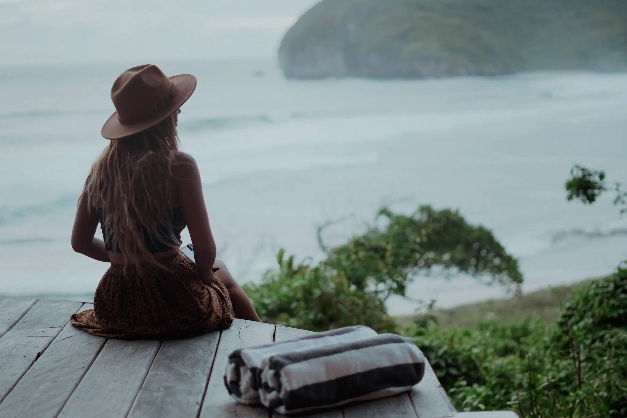 Eco Bamboo Beach View Lodge at Kini Resort Sumbawa — handcrafted bamboo architecture with private infinity pool and panoramic ocean and mountain views